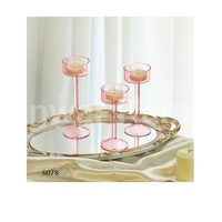 Bougeoir en verre transparent, idéal pour les fêtes de mariage, décoration d'intérieur, cadeaux de table, 6 pièces