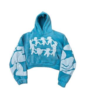 Sweat à capuche pour homme en coton French Terry, style délavé, broderie personnalisée, nouvelle collection, vente en gros, haute qualité, best-seller - Product Image 4