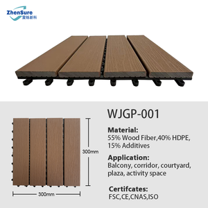 Easy Click - Baldosas de <span class=keywords><strong>Madera</strong></span> para Exterior de 300 mm x 300 mm, Estilo Moderno, Baldosas de <span class=keywords><strong>Madera</strong></span> para Balcón, Resistentes al Desgaste, Baldosas de WPC para Terraza, Fáciles de Instalar - Product Image 2