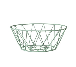 Cesta de frutas de alambre de metal de forma redonda de diseño único Cestas de almacenamiento de accesorios de cocina para exportaciones de India - Product Image 1