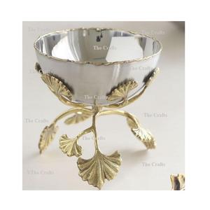 Different Sizes <b>Set</b> Of 2 <b>Dessert</b> Serving <b>Bowls</b> In Aluminium Silver Color Decorative <b>Bowls</b> At Cheap Price - Product Image 2