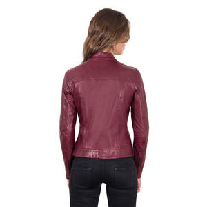 Veste de moto en peau de mouton véritable sur mesure, respirante, coupe-vent, séchage rapide, réversible, manches longues, vêtements d'extérieur pour femmes, vente en gros - Product Image 4