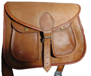 Sac de selle en cuir véritable pour femmes et filles Style indien 12 \ "Sac à main - Product Image 1