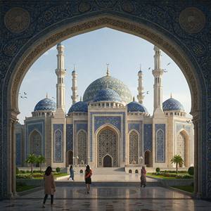 งานแกะสลักศิลปะอิสลามภายในมัสยิด ดีไซน์ทันสมัย ปรับขนาดได้ ทนทานต่อสภาพอากาศ ติดตั้งบนเพดาน บริษัท ฮายัต กรุ๊ป - Product Image 1