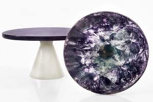 Support à gâteau élégant à deux niveaux en résine époxy, passe au micro-ondes, plateau à gâteau unique, porte-dessert, outils à gâteau - Product Image 2