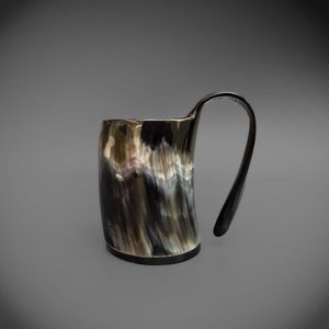 Chope traditionnelle en corne de Viking avec accent en pierre d'agate pour offrir en cadeau, articles de cuisine, articles d'hôtellerie, fêtes de mariage - Product Image 6