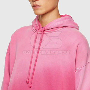 Pull à capuche en coton mélangé à l'acide pour hommes de qualité supérieure avec style de lavage vintage pour vêtements décontractés modernes - Product Image 3