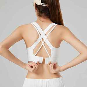 Sujetador deportivo de alto impacto para mujer, con relleno fijo, espalda cruzada y tiras, ideal para yoga, running y entrenamiento. ¡Gran oferta! - Product Image 6