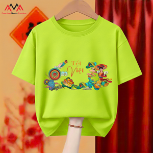 Camiseta de Manga Corta para Mujer, Color Verde Lima, Informal, Ecológica, de Algodón y Elastano, Cuello Redondo (Cuello Redondo), Vietnamita - Product Image 6