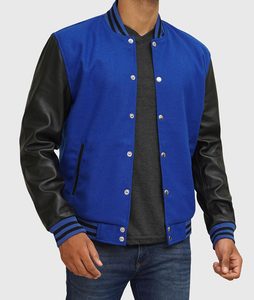 Wholesale Customizable Varsity Jackets with Stand Collar Blank Letterman Design for Men CollegeBaseballjacket for men - Product Image 2