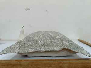 Housse de coussin en lin 100% imprimé à la main, traditionnel, luxueux, écologique, uni, devant assorti au dos, pour la maison - Product Image 2