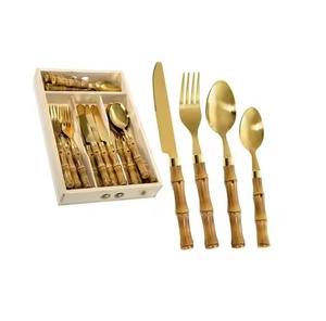 Cuillère en laiton ensemble de couverts poignée cuillère à dîner décoration de table de luxe utiliser ustensiles de cuisine nouvel ensemble de couverts - Product Image 4