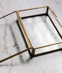 Decorative Custom Sizing Jewelry Storage <b>Box</b> Made From High Quality Glass and Brass for Home and Jewelry Decorative Storage - Product Image 2