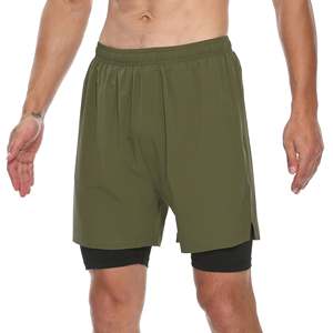<b>Men's</b> Casual Style Lightweight Athletic Running Shorts 100% Cotton Sportswear with Double Layer Phone Pocket - Product Image 2