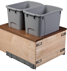 Contenedor de Basura Extraíble de Madera (Doble Compartimento) - Product Image 5