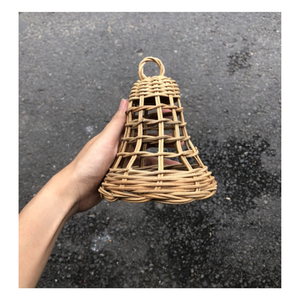 Mini estatuilla de árbol de Navidad de ratán, adorno navideño hecho a mano para decoración de hogar y oficina - Product Image 3