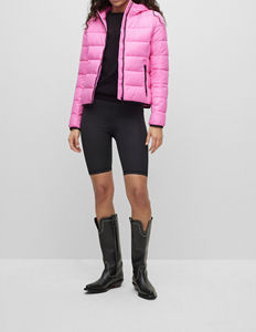 Moda 100% poliéster burbuja Casual prendas de vestir chaquetas para mujeres de alta calidad recortada chaqueta acolchada diseño OEM - Product Image 2