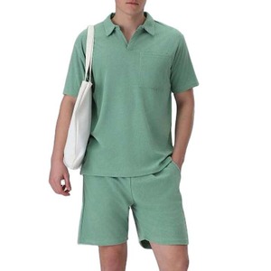 Wholesale Custom High Quality Plus Size Men's Summer Two-Piece T-Shirt and Shorts <b>Set</b> Breathable Quick Dry - Product Image 5