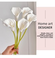 Vente en gros de compositions florales artificielles de lys blancs de grande taille pour le Nouvel An, modernes, faites à la main, lavables et respectueuses de l'environnement