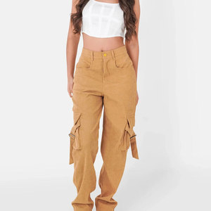 Pantalones Cargo para Mujer, Estilo Urbano, Corte Holgado, Pantalones Cargo Jogger con Cintura Elástica, Proveedor Mayorista - Product Image 6