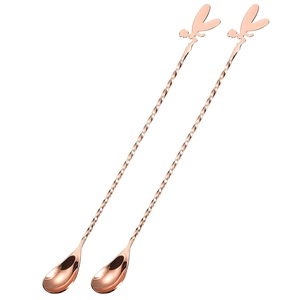 Agitador de cóctel de mango largo a precio mayorista para organizador de eventos, agitador de acero inoxidable dorado para revolver bebidas - Product Image 4