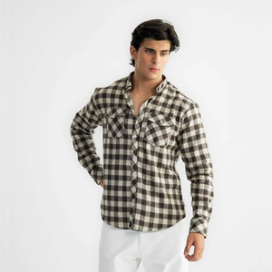 100% algodón nuevo hombre Casual camisa de manga larga ropa de hombre cálido Camisa de franela a cuadros de talla grande camisas de hombre 100% algodón - Product Image 6