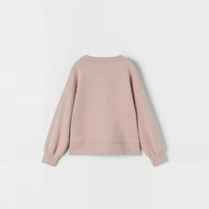 Sudadera de Material Suave para Niñas, Precio de Fábrica, Color Sólido, Transpirable, Corte Holgado, Atuendos de Moda para Niñas, Precio Económico 2026 - Product Image 2