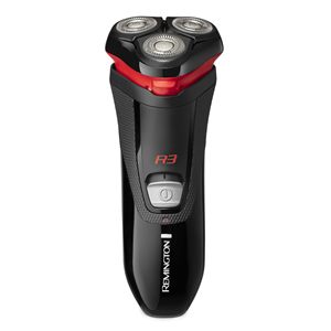 Afeitadora Eléctrica Rotativa para Hombre, Negra y Roja, Funciona con Batería, Diseño Ergonómico, Resistente al Agua IPX7, Lavable, Repuesto para Afeitar la Cara - Product Image 1