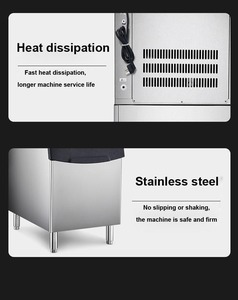 เครื่องทำน้ำแข็งอัตโนมัติสเตนเลสสตีลประสิทธิภาพสูง 200 กก. 440 ปอนด์ ระบบทำความเย็นด้วยอากาศ สำหรับใช้ในเชิงพาณิชย์ ผลิตน้ำแข็งก้อนใสสำหรับเครื่องดื่ม - Product Image 6