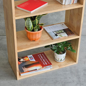 ชั้นวางหนังสือแบบตั้งพื้น 3 ชั้น รุ่นโมเดิร์น ขนาด 60x28x90 ซม. ทำจากไม้ยางพารา รุ่น KS68212 สำหรับห้องนั่งเล่น สำนักงาน หรือห้องนอน - Product Image 4
