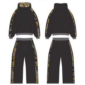 Sweat-shirt à capuche court 100% coton, style streetwear, ensemble de survêtement décontracté pour unisexe, fabriqué par Hanger Impex - Product Image 2