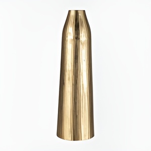 Florero de Metal martillado de acero inoxidable moderno, cuenco de compota dorado pequeño, decoración de suelo, centros de mesa de boda, florero elegante - Product Image 5