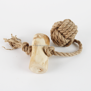 Jouet à mâcher pour chien en bois de café et chanvre, fabriqué au Vietnam, fournisseur OEM ODM, vente en gros, balle en corde pour l'entraînement à la mastication et les soins dentaires - Product Image 2