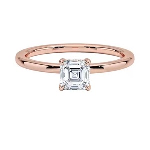 Luxury Classic Design Asscher Cut 10k Gold <b>Finger</b> Nugget <b>Ring</b> Moissanite Diamond Womens Engagement <b>Ring</b> - Product Image 6