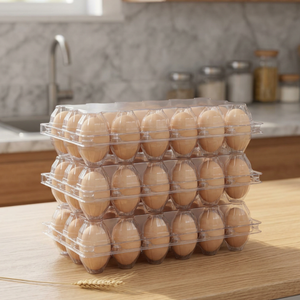 Clear PP Plastic 10-Count Recyclable <b>Egg</b> Cartons. <b>Eco</b>-Friendly and Durable <b>Egg</b> Holders for Retail Display Home Kitchen Storage - Product Image 4
