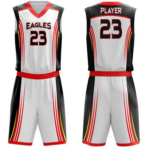 Ropa deportiva para hombre de talla grande 100% poliéster Bsci, venta al por mayor, uniforme de baloncesto juvenil, diseño de aparejos de sublimación, uniformes de sarga - Product Image 1