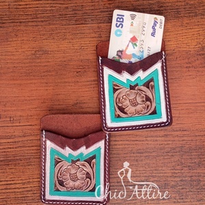 Estuche para tarjetas de cajero automático de cuero tallado a mano Real, estuche rectangular para tarjetas de crédito, estuche para tarjetas pequeño y bonito, estuche para tarjetas de moda occidental - Product Image 1