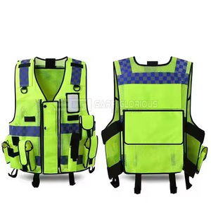 Chaqueta de Seguridad de Invierno de Alta Visibilidad con Cuello de Forro Polar, Chaqueta de Trabajo Impermeable y Reflectante con 10 Bolsillos - Product Image 6