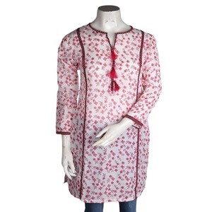 คุรตีพิมพ์ลายสำหรับผู้หญิง - สีชมพูอ่อน - Product Image 3