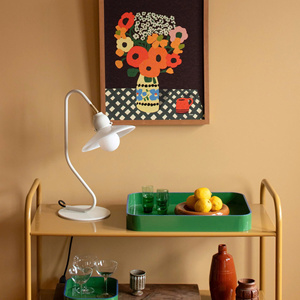 Une silhouette géométrique et un bord contrasté ludique merveilleux pour la décoration intérieure Accessoires de maison Plateau de service en laque - Product Image 5