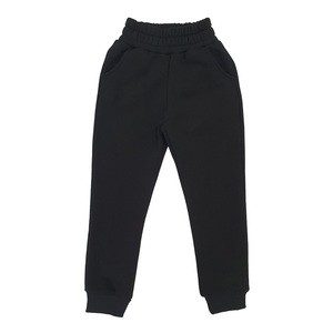 Pantalon de grande qualité pour garçons et filles, pantalon pour enfants, prix de gros, coton noir, taille/cheville élastique - Product Image 1