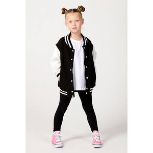 Nueva llegada MEGA EMPIRE Kids Varsity Jacket Color negro transpirable elegante con cuello alto diseño cómodo personalizado - Product Image 1