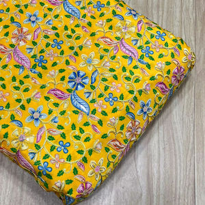 Chinon Breathable Quick-Dry Eco-Friendly Printed Flower Design Embroidery Fabric for Girls & Women <b>Apparel</b> Home Textiles - Product Image 1