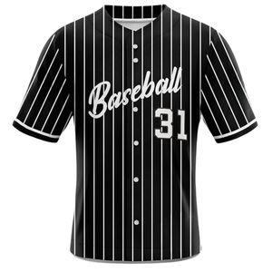 Conjunto de Camiseta de Béisbol Personalizada con Logotipo de Equipo para Hombre, 100% Poliéster, Secado Rápido, Transpirable, Camiseta y Pantalones Cortos, Múltiples Posiciones para Logotipos - Product Image 1
