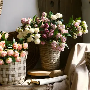 नई 7 के लिए सिर रेशम गुलाब फूल घर शादी के फूल