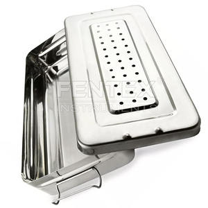 Boîte à instruments chirurgicaux perforée, instruments chirurgicaux vétérinaires, instruments dentaires, boîte à outils médicaux, boîte à instruments creux - Product Image 3