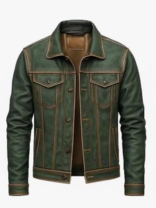 Chaqueta de Motocicleta para Hombre de Piel de Oveja Genuina, Servicio OEM, Marca Personalizada, Premium, Impermeable, Transpirable, con Cierre Frontal - Product Image 4