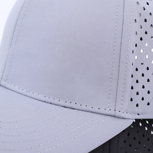 Casquette de sport en maille découpée au laser à 6 panneaux Casquette de baseball en polyester - Product Image 3