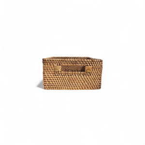 Wholesale Natural Rattan Rectangle Kitchen Storage <b>Baskets</b> Handwoven Eco-Friendly Vintage Style Customizable Color & Logo - Product Image 4