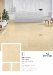 Carreaux de sol en porcelaine polie directe d'usine 60x60mm Style classique brun clair doux pour la fonction de brique réfractaire de revêtement de sol intérieur - Product Image 3